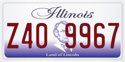 IL license plate Z409967