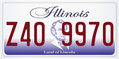 IL license plate Z409970