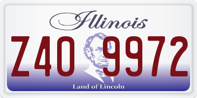 IL license plate Z409972