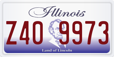 IL license plate Z409973