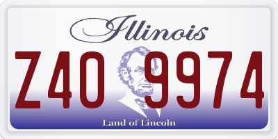 IL license plate Z409974