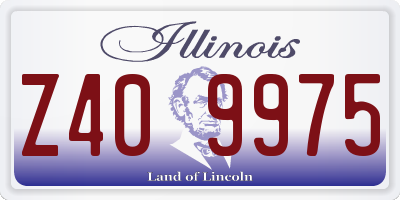 IL license plate Z409975