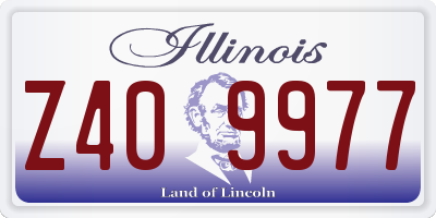 IL license plate Z409977