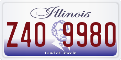 IL license plate Z409980