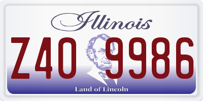 IL license plate Z409986