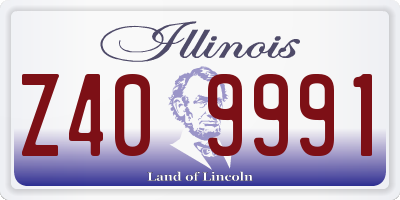 IL license plate Z409991