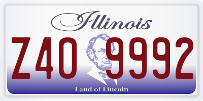 IL license plate Z409992