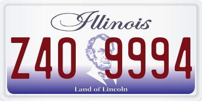 IL license plate Z409994