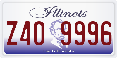 IL license plate Z409996