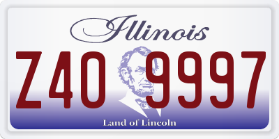 IL license plate Z409997