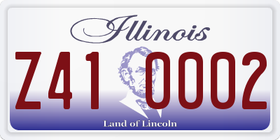 IL license plate Z410002