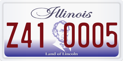 IL license plate Z410005