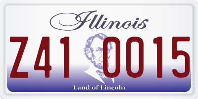 IL license plate Z410015