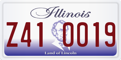 IL license plate Z410019
