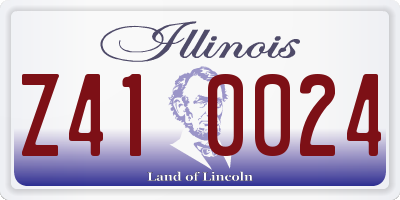 IL license plate Z410024
