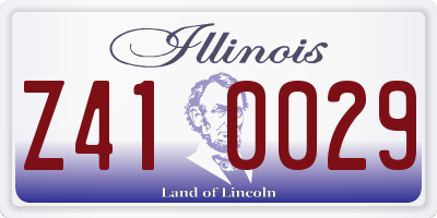 IL license plate Z410029