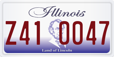 IL license plate Z410047
