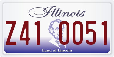IL license plate Z410051