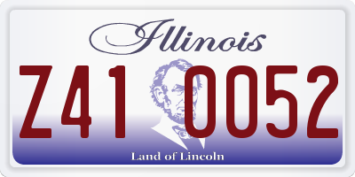 IL license plate Z410052