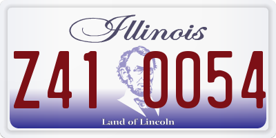 IL license plate Z410054