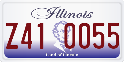 IL license plate Z410055