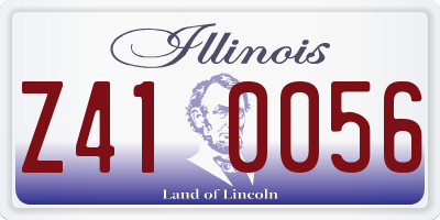 IL license plate Z410056