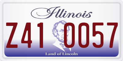 IL license plate Z410057