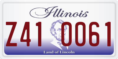 IL license plate Z410061
