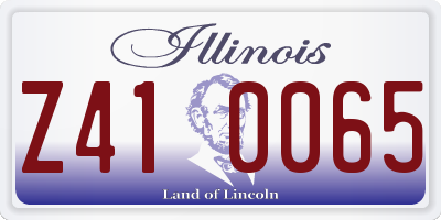 IL license plate Z410065