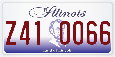 IL license plate Z410066