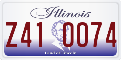 IL license plate Z410074