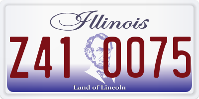 IL license plate Z410075