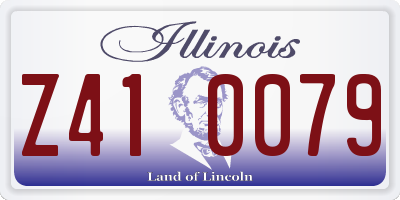 IL license plate Z410079
