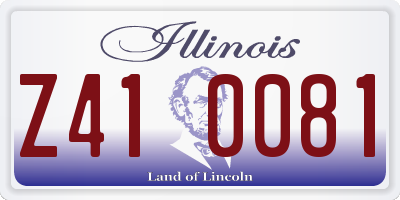 IL license plate Z410081
