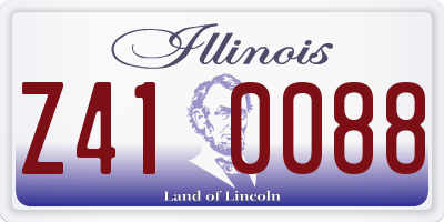 IL license plate Z410088