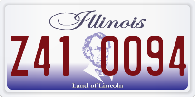 IL license plate Z410094