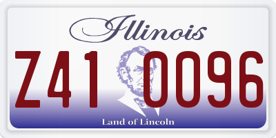 IL license plate Z410096