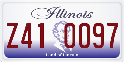 IL license plate Z410097