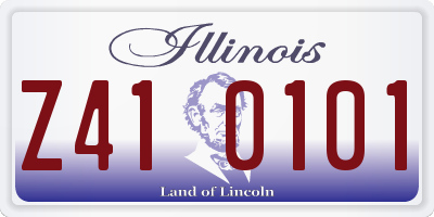 IL license plate Z410101