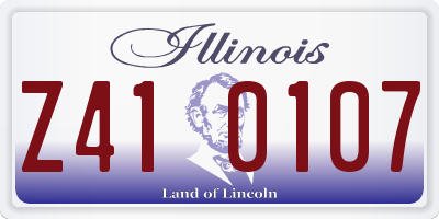 IL license plate Z410107