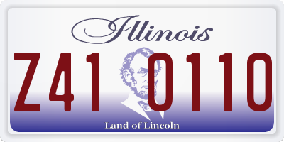 IL license plate Z410110