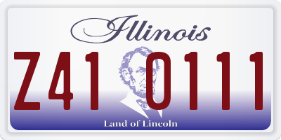 IL license plate Z410111