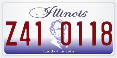 IL license plate Z410118