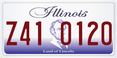 IL license plate Z410120