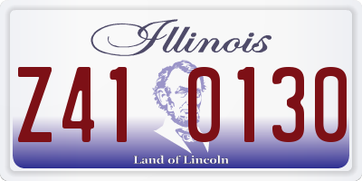 IL license plate Z410130
