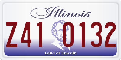IL license plate Z410132
