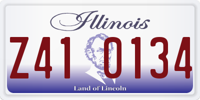 IL license plate Z410134