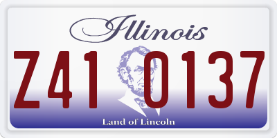 IL license plate Z410137