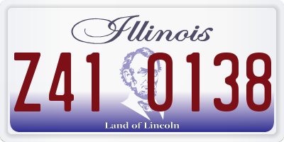 IL license plate Z410138