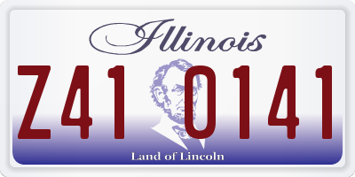 IL license plate Z410141